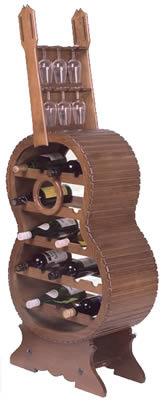 Botellero con forma de guitarra - Grande 19 Botellas