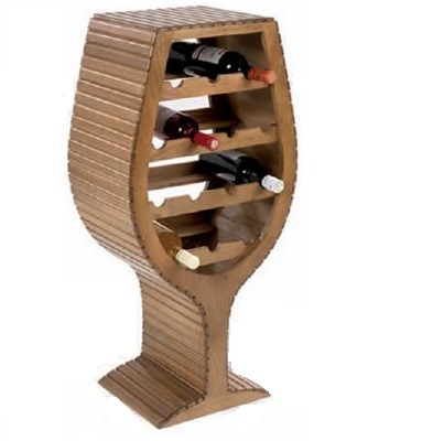 Botellero en forma copa de Vino- Pequeño 14 Botellas