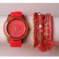Conjunto reloj y pulsera coral Conjunto reloj y pulsera coral