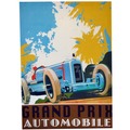 Cuadro Grand Prix Automobile Azul 50x70