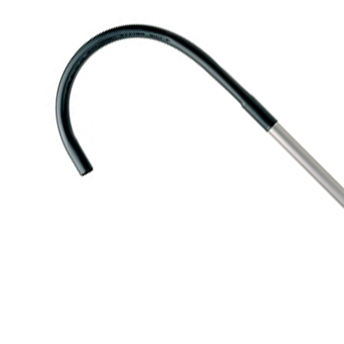 Palo Monitor de Natación con Curva de PVC. Tubo de Aluminio Anodizado de 2m, diámetro Curva 32cm. Ayuda al Aprendizaje Infantil
