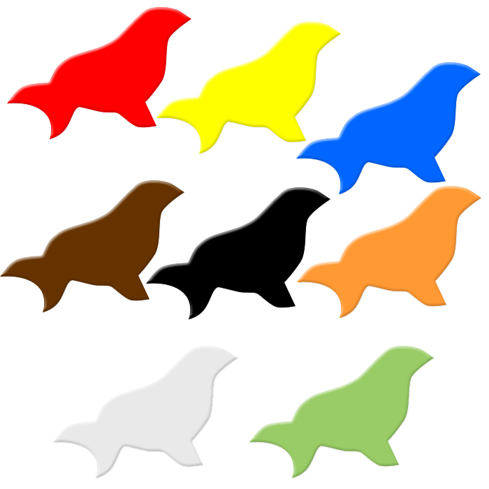 Foca de Nivel para Cursillos de Natación. Goma EVA 4cm. Identificación Visual por Colores. Bolsa de 100 Unidades