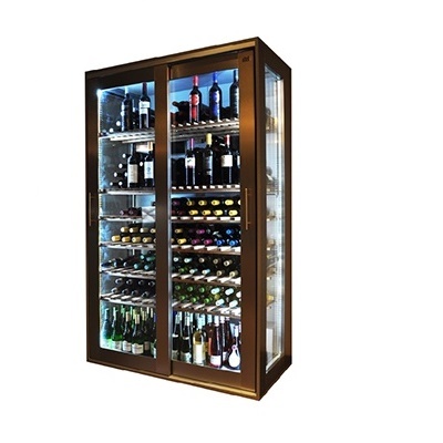 Vinoteca Tandem Wine Acero y Cristal para 400 botellas