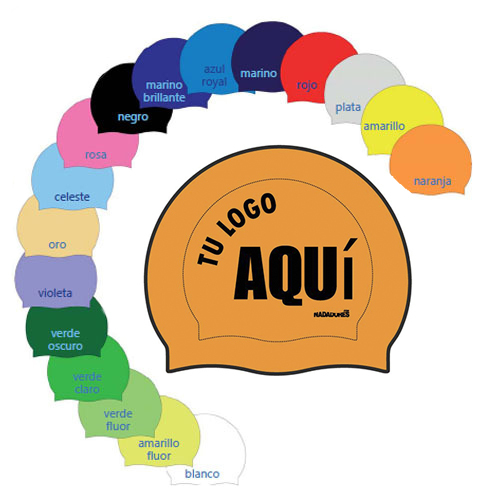 loseta Acuario tornillo PROMOCION 100 GORROS SILICONA PERSONALIZADOS CON TU LOGO | nadadores.com