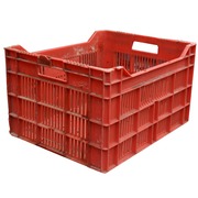 Caja de Plástico Agrícola Roja 49x40x29cm Usada