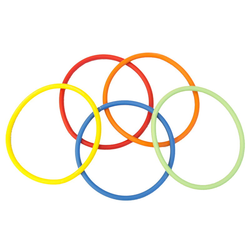 Aros Sumergibles Leisis PVC Flexible 20 cm Juego de 5 Uds. Colores Vivos para Iniciación a Inmersiones Acuáticas