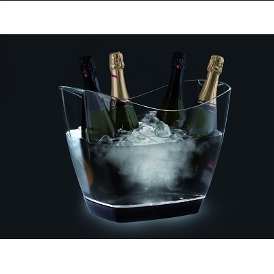 Cubitera Hispana Acrílica 5-6 botellas con base led