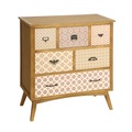 Cómoda dormitorio en Madera 6 Cajones 40 x 85.5 x 93.5 cm Cómoda dormitorio en Madera 6 Cajones 40 x 85.5 x 93.5 cm