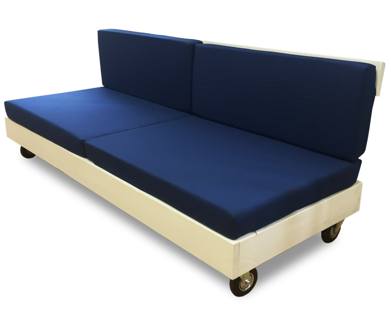Sofa Palet con Ruedas Nature | mueblesvintage.com