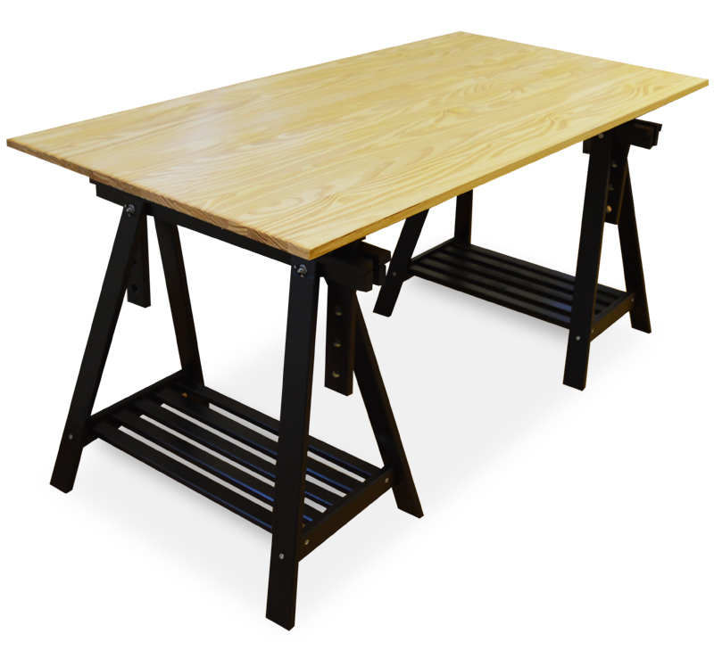 Mesa Caballete en Pino Regulable 80 x 160 x 77 cm | mueblesvintage.com