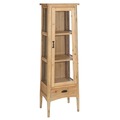 Vitrina Malcolm en Madera con Cajón 38 x 50 x 161 cm