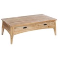 Mesa Centro Salón Malcolm en Madera 2 Cajones 70 x 120 x 42 cm