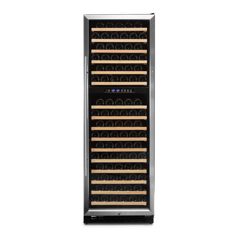 Vinoteca 2 zonas temperatura acero Inoxidable 168 botellas Vinobox 168GC 2T Inox