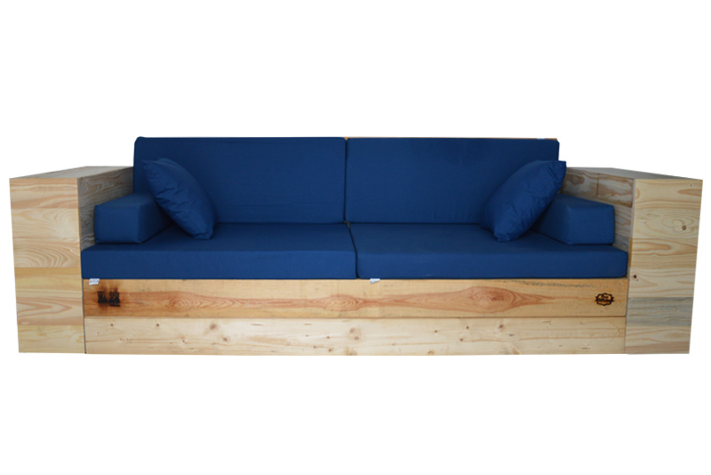 Sofa Palets con Brazos y Cojines