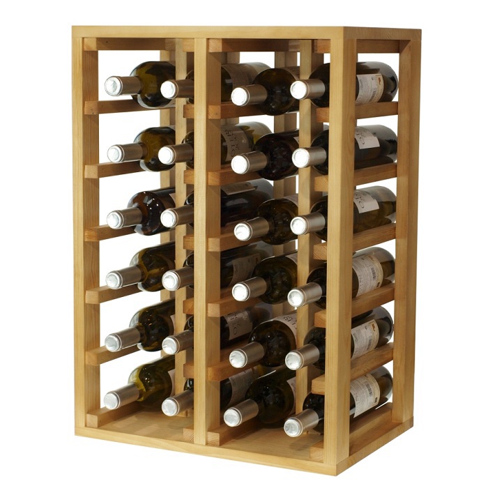 Botellero para vino de pino 24 botellas 