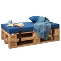 Pouf exterior hecho con Palet 80x120 cm