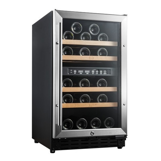 Vinoteca encastrable en acero inoxidable para 33 botellas Vinobox CV 40 GC 2T Inox