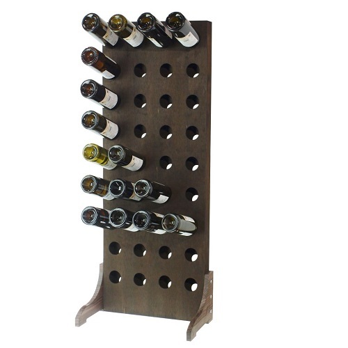 Botellero madera roble de pie para 36 botellas 