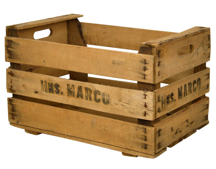 Caja de Madera Vintage Usada para Fruta Mod. Marco 35 x 50