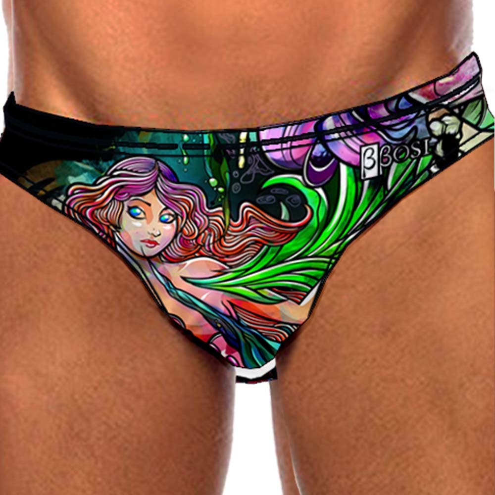 BBOSI Bañador Waterpolo Masculino Rainbow Sea