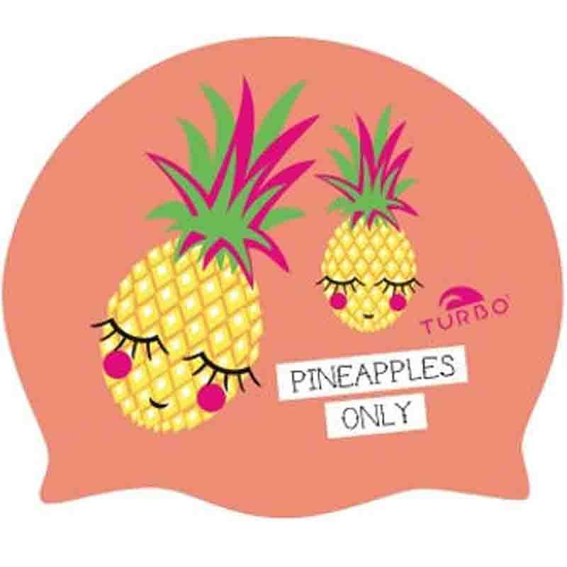 Gorro Natacion Silicona Turbo PINEAPPLES ONLY HAPPY