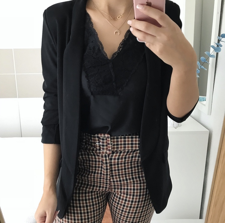 Americana Negra Fruncida