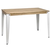 Mesa comedor de madera y hierro lacado Lunds Vintage