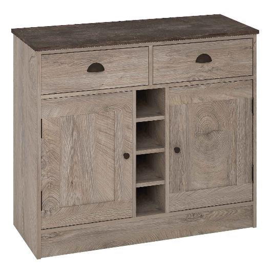 Aparador Melamina 2 Puertas y 2 Cajones 40 x 100 x 85,5 cm Ref.9423