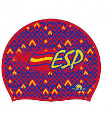 Gorro Natacion Silicona Turbo ESPAÑA II Rojo 
