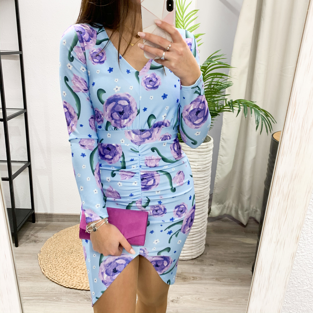 Vestido Rose Azul Claro