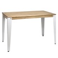 Mesa comedor de madera y hierro lacado Lunds Vintage