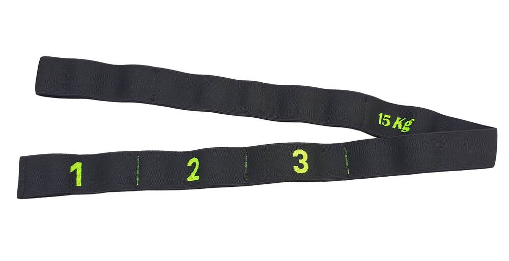 Leisis Banda Elástica Doble con Agarre Negra 80x4 cm Intensidad 15 Kg para Entrenamiento Acuático y Fitness
