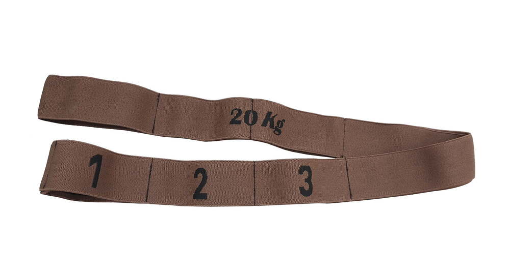 Leisis Banda Elástica Doble con Agarre Marrón 80x4 cm Intensidad 20 Kg para Entrenamiento Acuático y Fitness