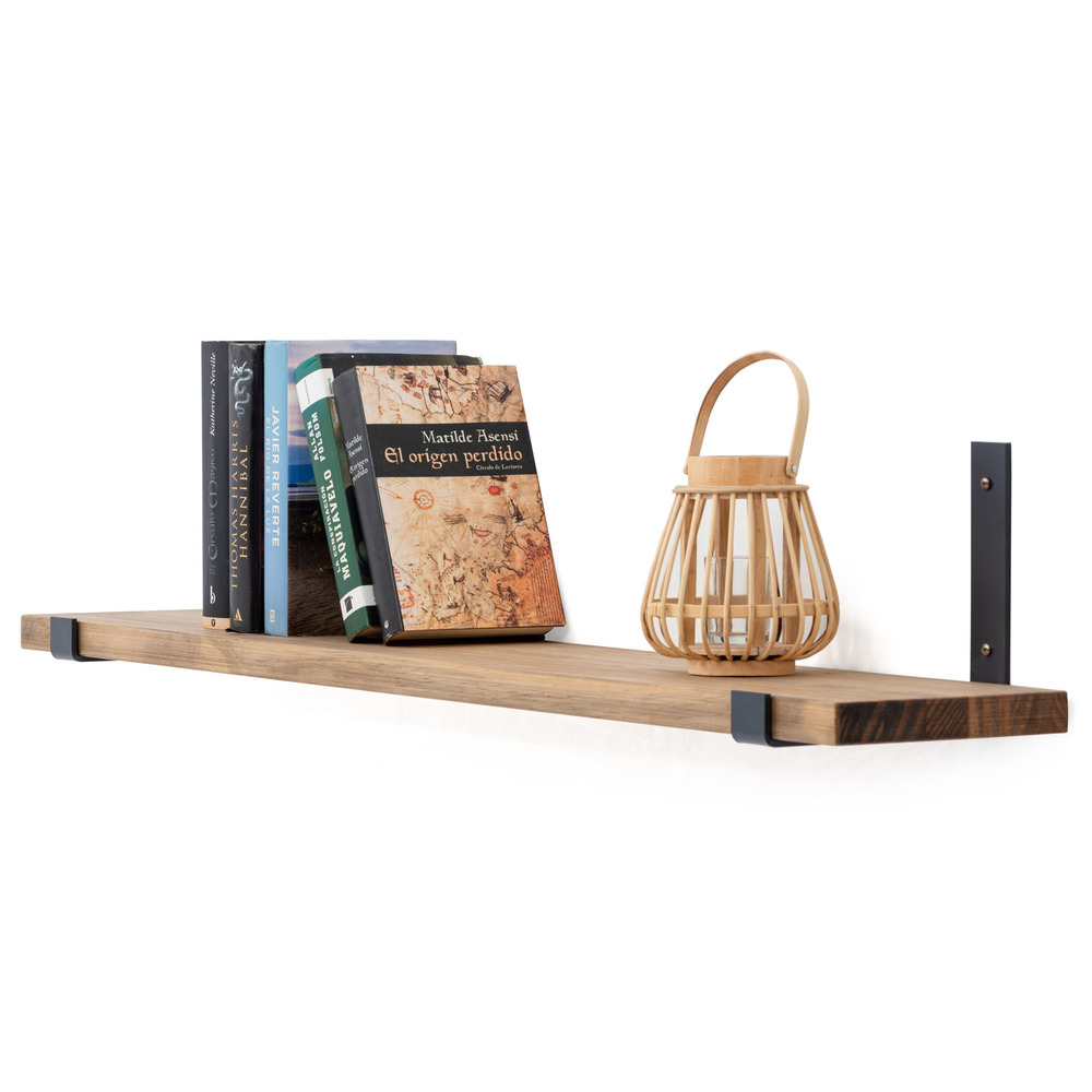 Estante Industrial Bristol Acabado Negro Efecto Vintage 30 mm de Grosor