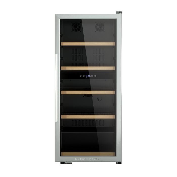 Vinoteca grande Acero Inoxidable 2 zonas de Temperatura 91 botellas CAVCD91