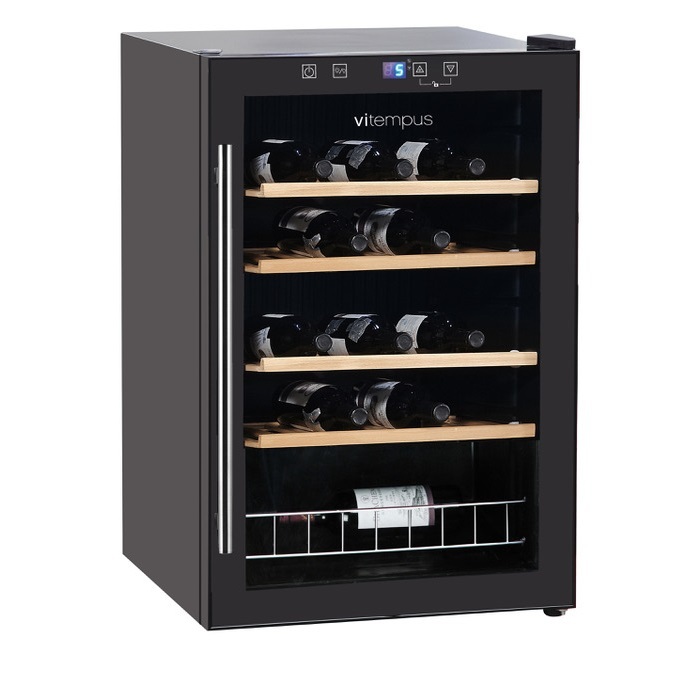Vinoteca negra Vitempus para 48 botellas Vi48I
