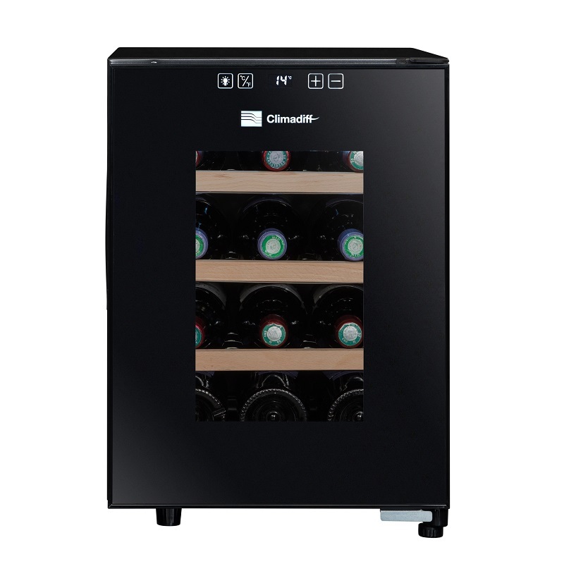 Vinoteca negra 12 botellas Climadiff CC12F