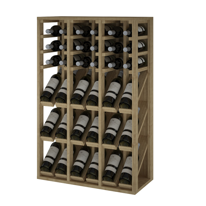 Botellero de madera de pino Expositor 36 botellas EX2091