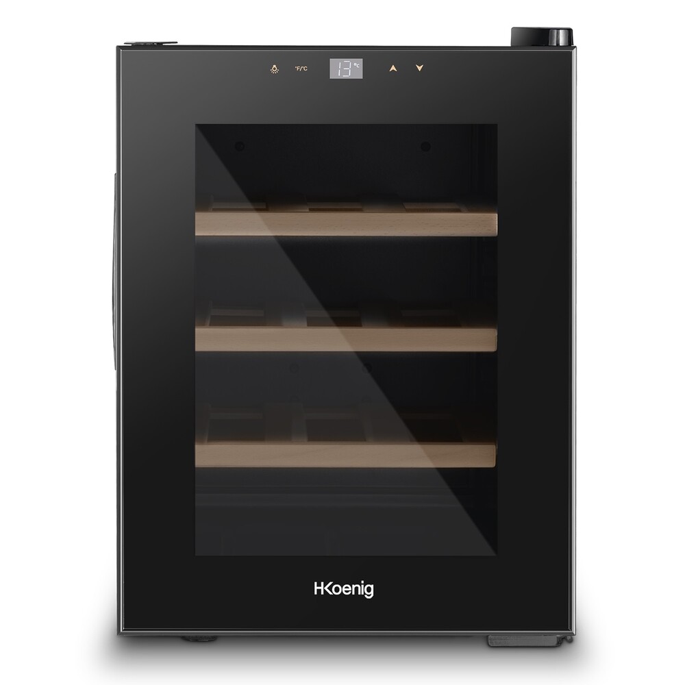 Vinoteca pequeña negra 12 botellas Hkoenig AGE12