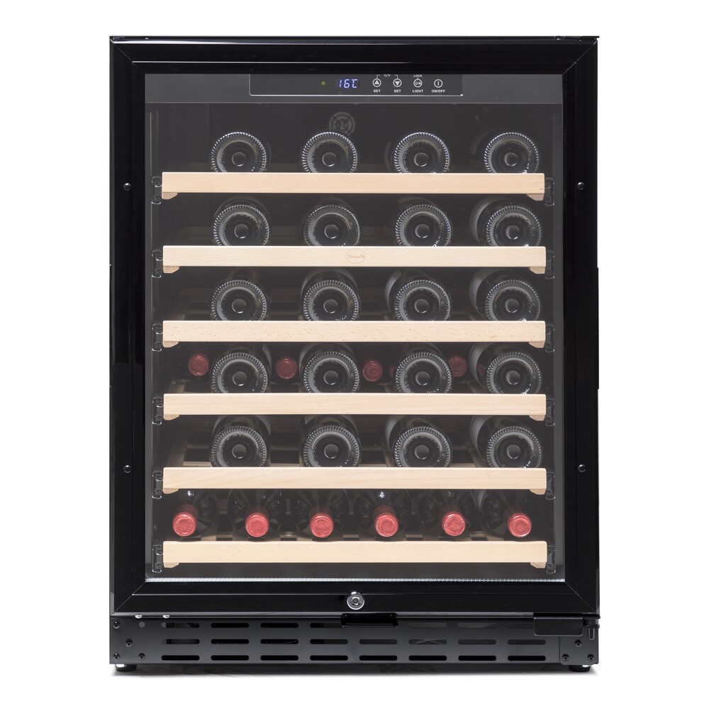 Vinoteca integrable negra para 50  botellas Vinobox 50GC 1TN