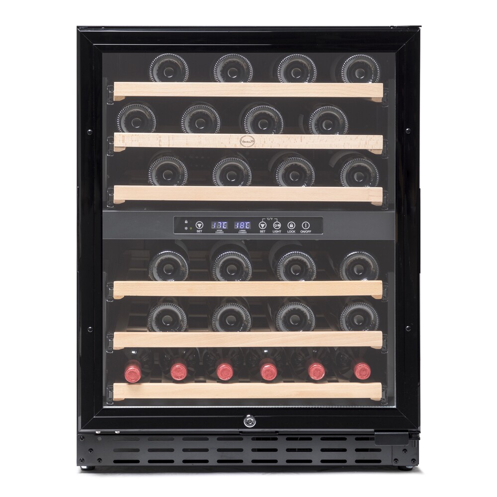 Vinoteca integrable negra para 50 botellas Vinobox 50GC 2TN