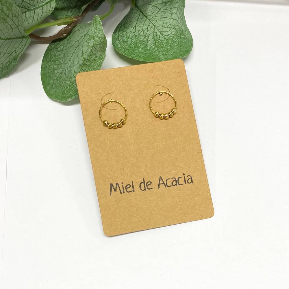 Pendientes Aro Bolitas