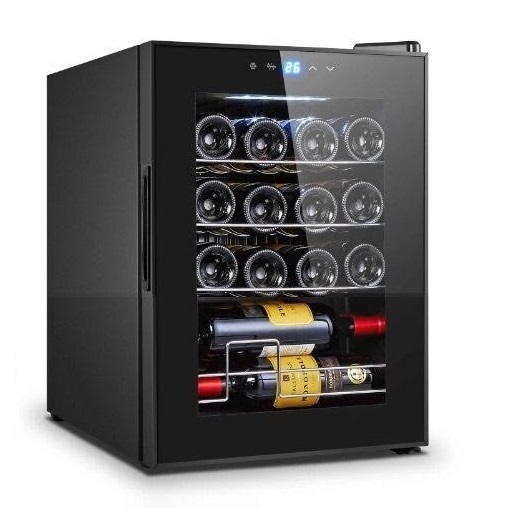 Vinoteca pequeña compresor negra 16 botellas CV016CNM