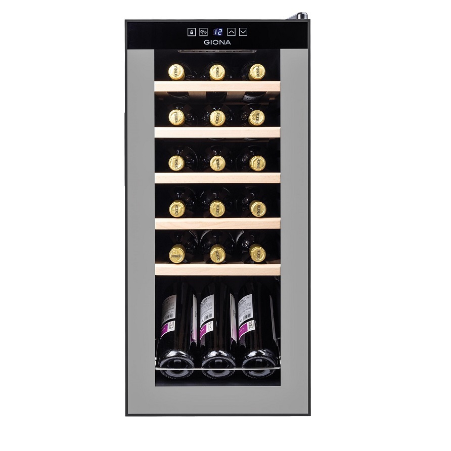 Vinoteca compresor 18 botellas baldas de madera CVG 18CFM