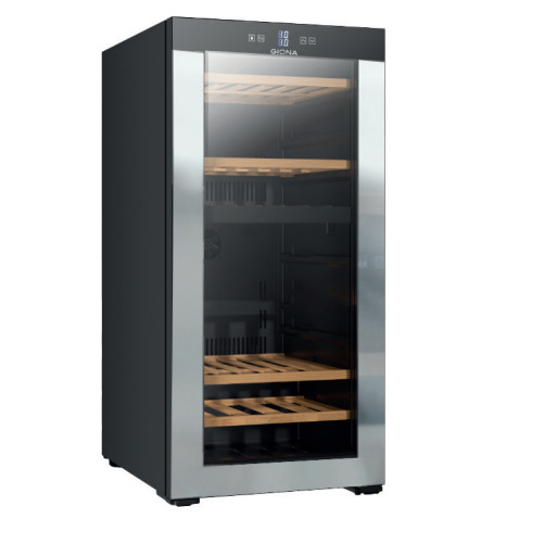 Vinoteca compresor 66 botellas baldas de madera 2 zonas temperatura CVG 66CF 2T