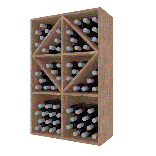 Botellero de madera de pino Expositor 70 botellas EX2534