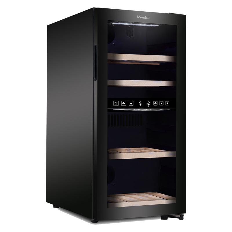 Vinoteca negra La Sommeliere 2 zonas temperatura 45 botellas SLS45DZ