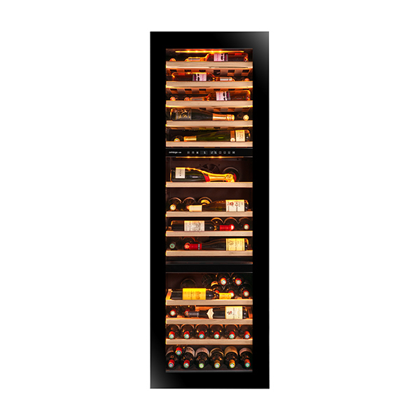 Vinoteca Negra encastrable en columna triple zona temperatura  97 botellas Avintage AVI178PLATINUM