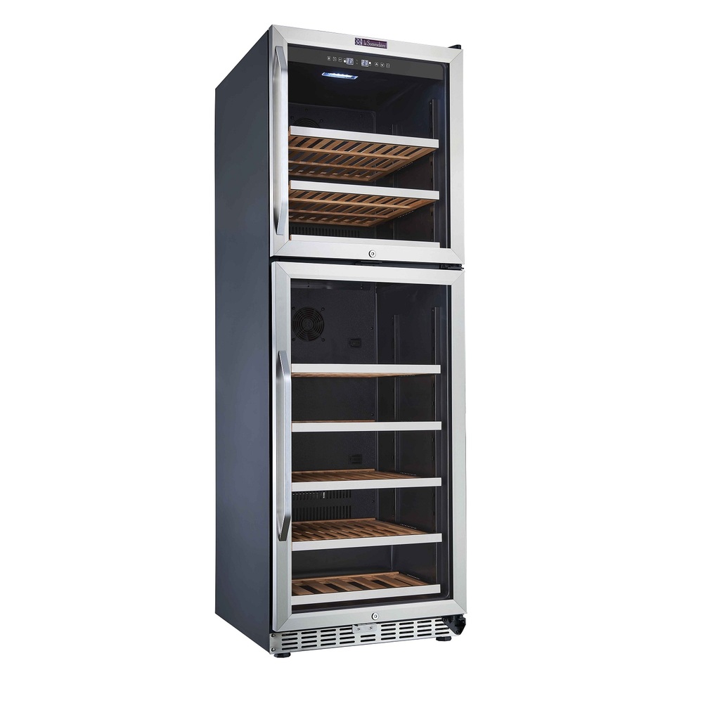 Vinoteca para 172 botellas encastrable con doble zona de temperatura La Sommeliere MT166DP