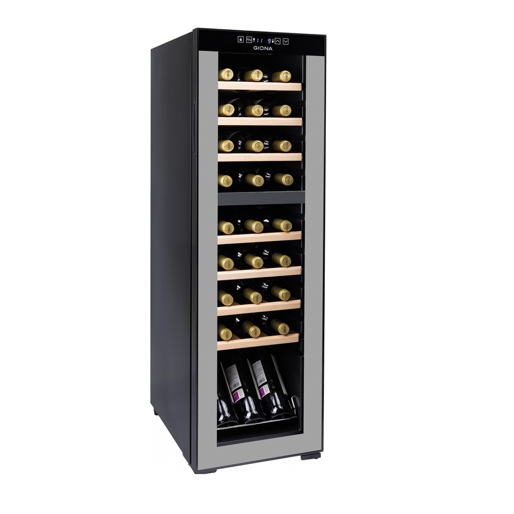 Vinoteca compresor doble temperatura  27 botellas baldas madera CVG 27CFM 2T